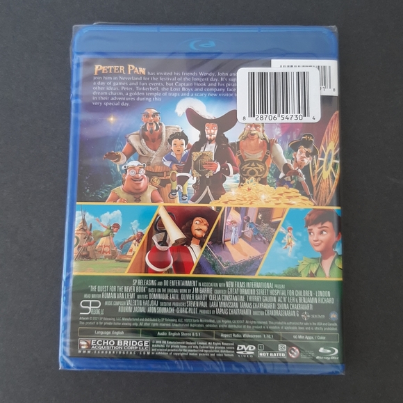 Peter Pan: The Quest for the Never Book Blu-Ray + DVD Combo Pack NEW SEALED - Picture 8 of 10